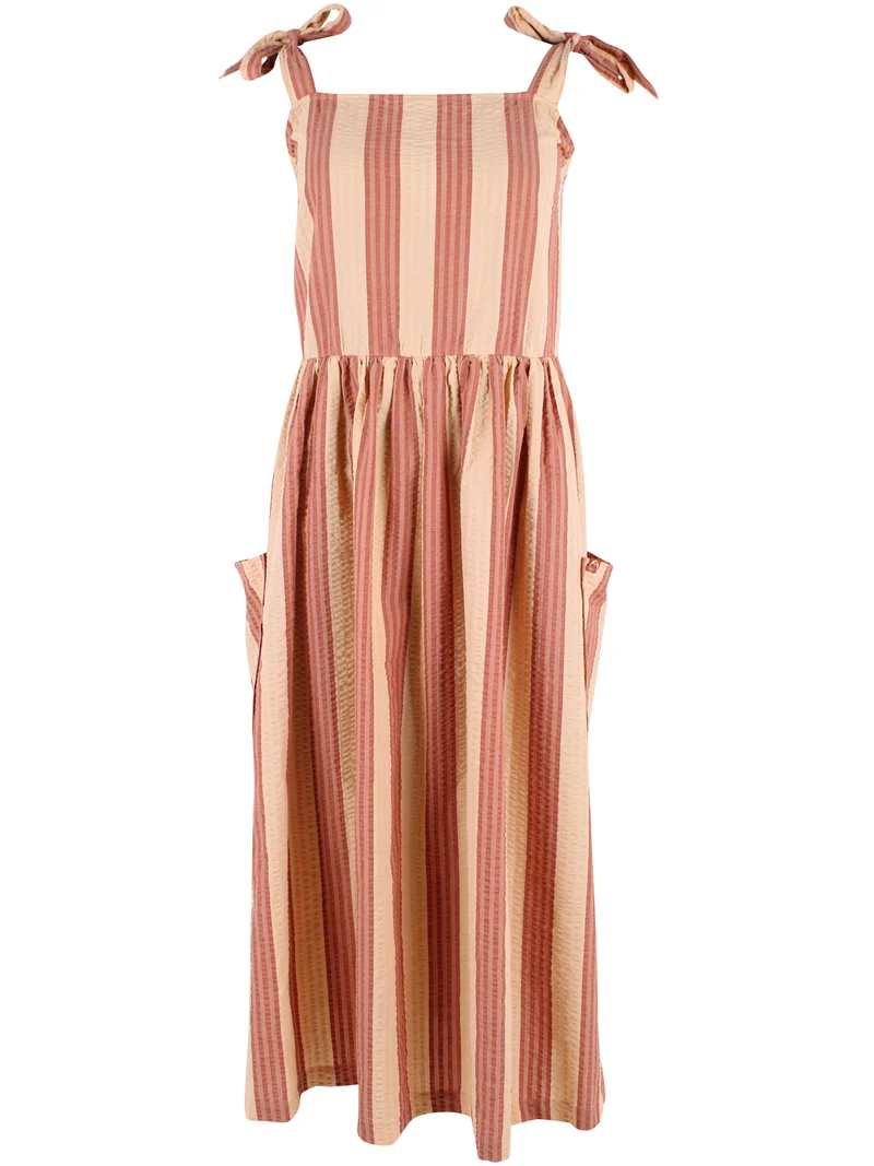 Daneromance Seersucker Dress Aragon/Nougat
