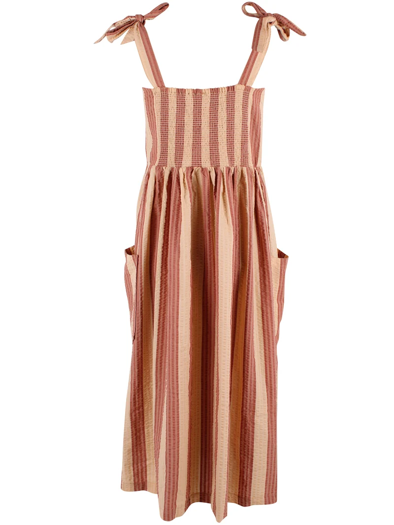 Daneromance Seersucker Dress Aragon/Nougat