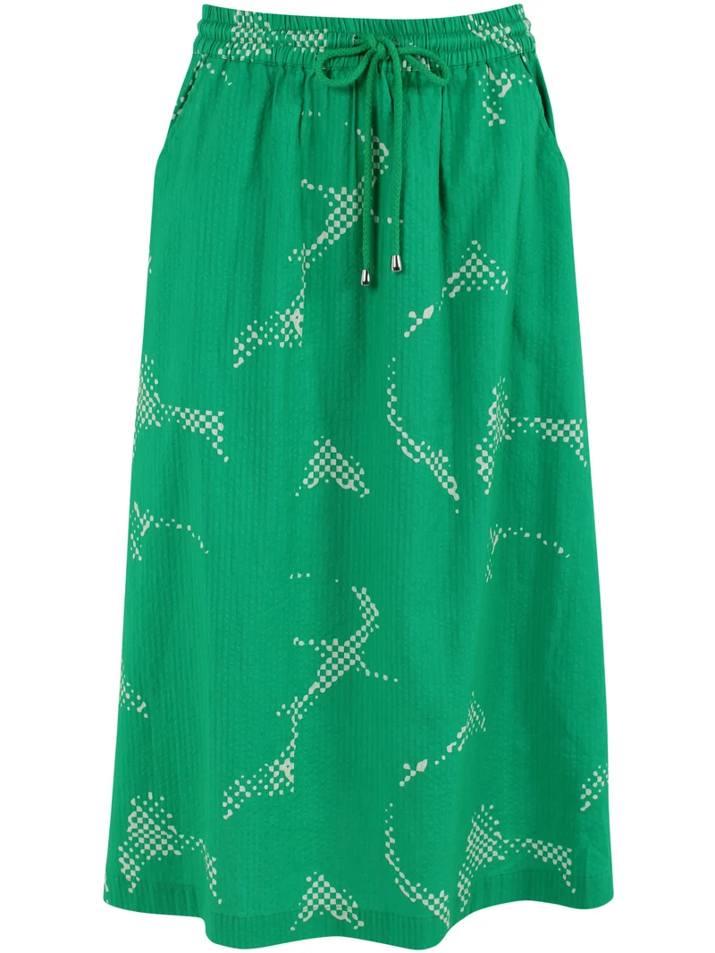 Danespresso Seersucker Skirt Green/Chalk TROPFUZZ