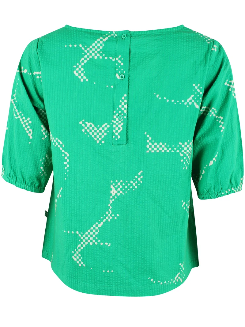 Danecremant Seersucker Shirt Green/Chalk TROPFUZZ