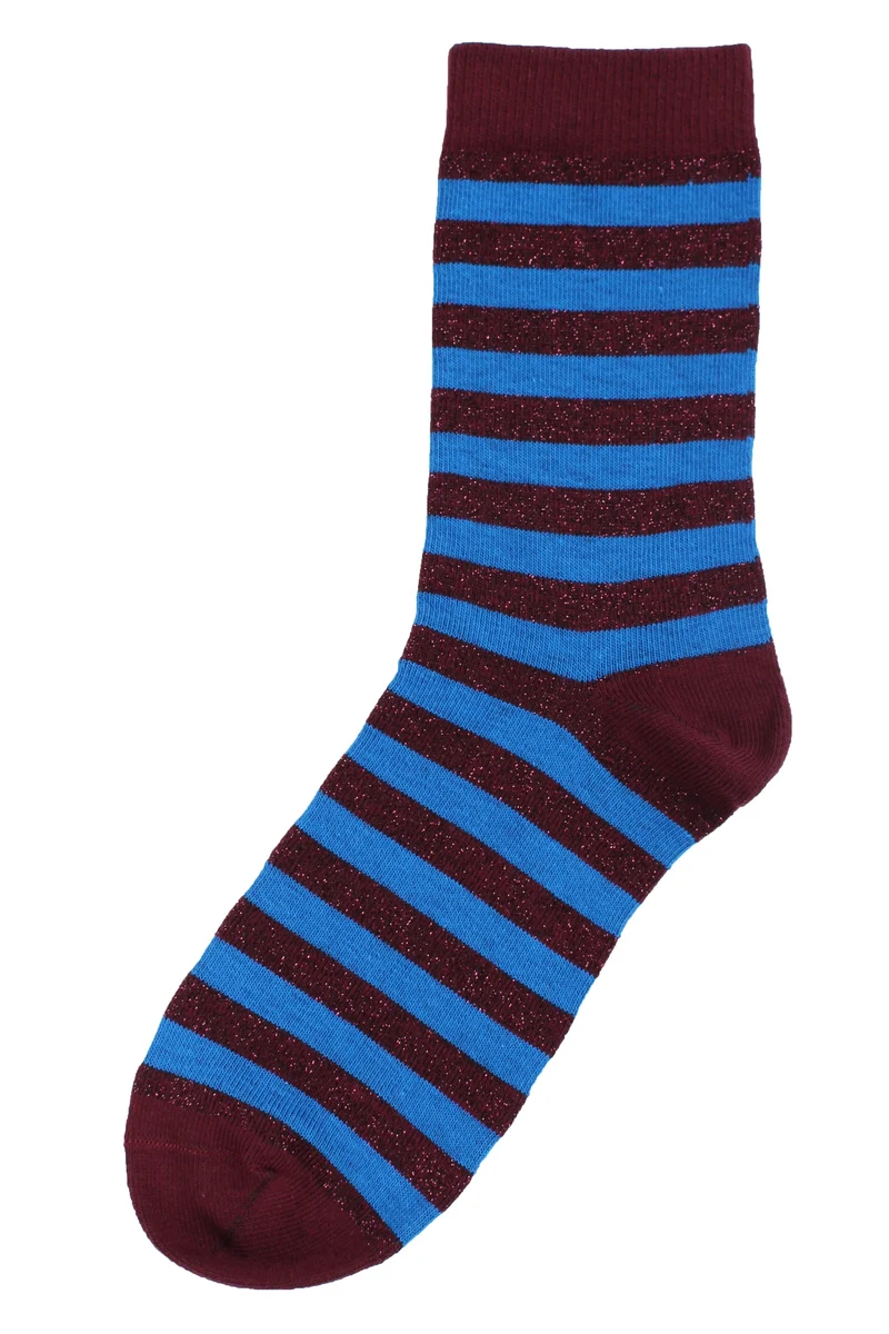 Daneraven Glitter Sox Dark Wine/Warm Blue