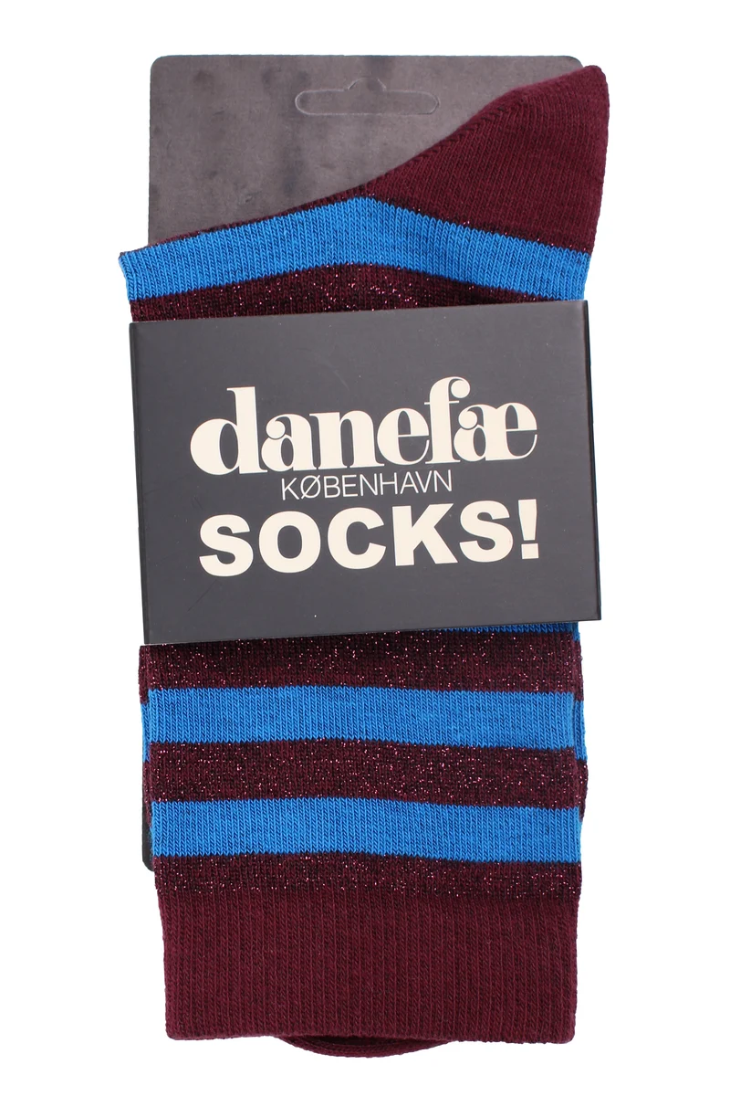 Daneraven Glitter Sox Dark Wine/Warm Blue