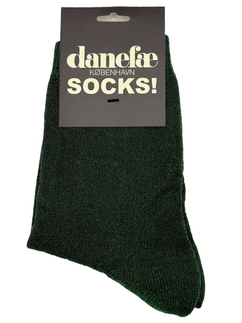 Danedisko Glitter Socks Dark Green Glitter