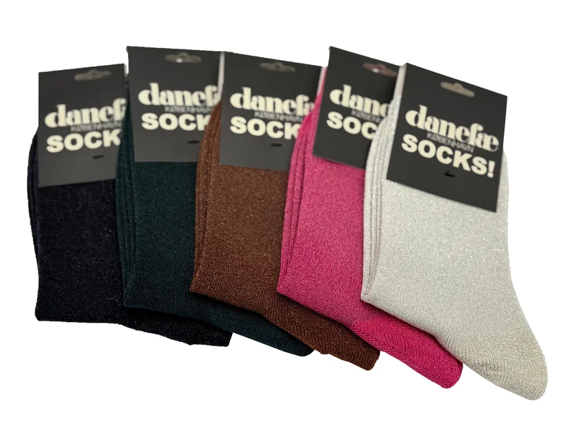 Danecountry Wool Glitter Socks Chalk