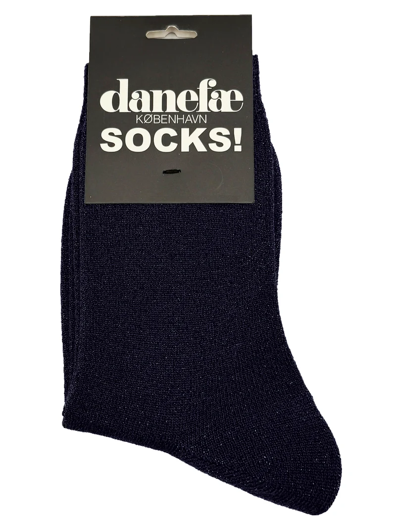 Danecountry Wool Glitter Socks Dk Navy