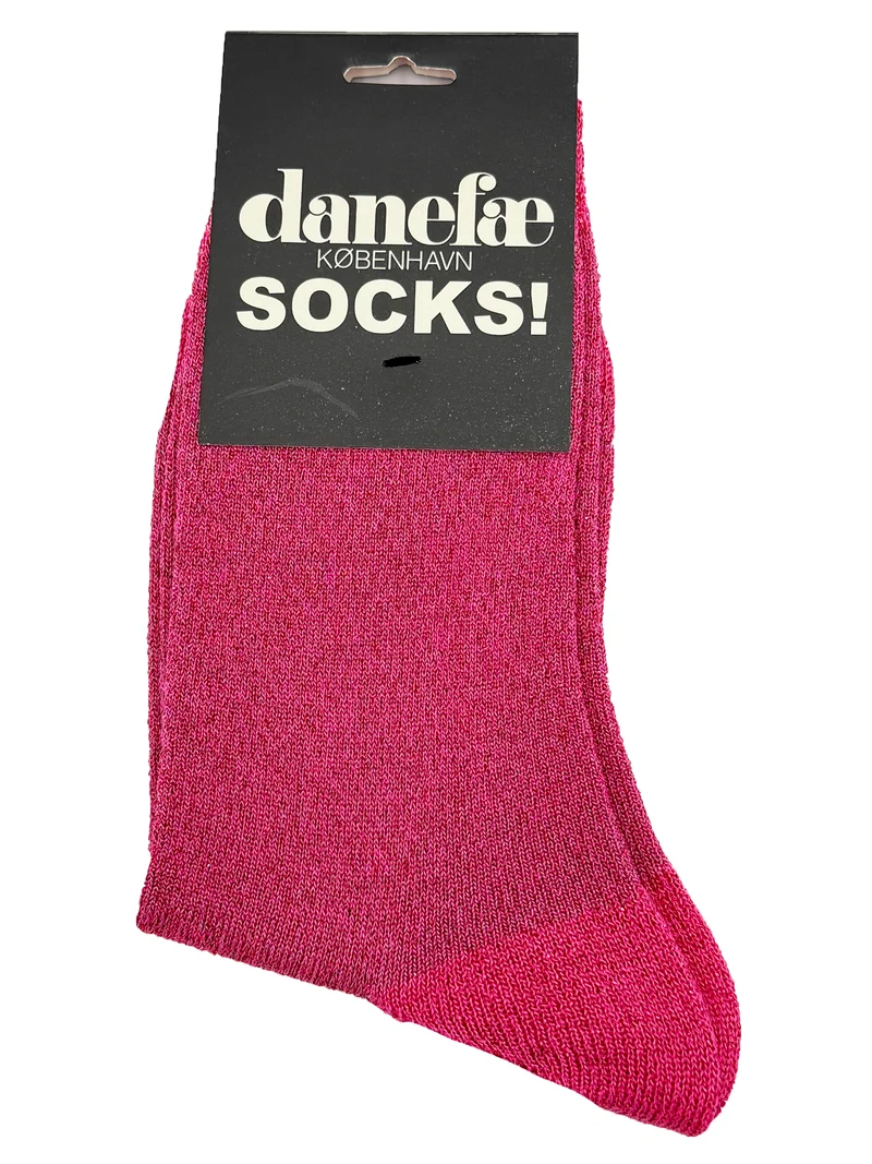 Danecountry Wool Glitter Socks Spicy Pink