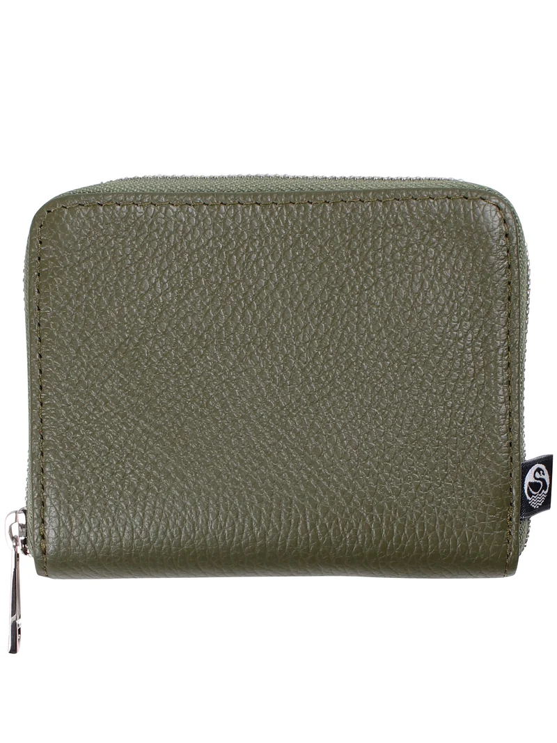 ESS - Danesortedam Leather Zip-Wallet Dk Army