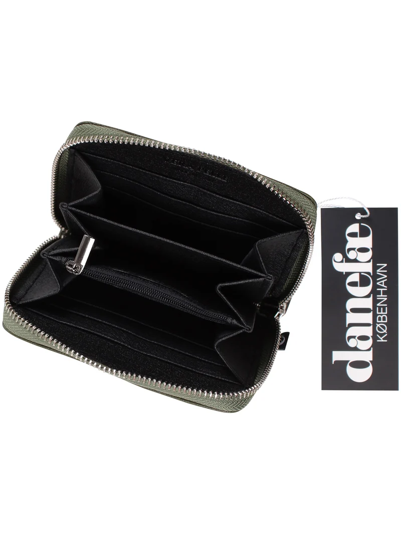 ESS - Danesortedam Leather Zip-Wallet Dk Army