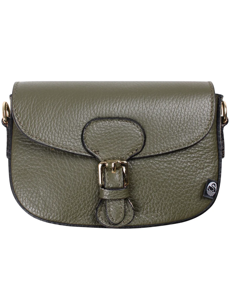 ESS - Danebernadotte Leather Shoulder Bag Dk Army