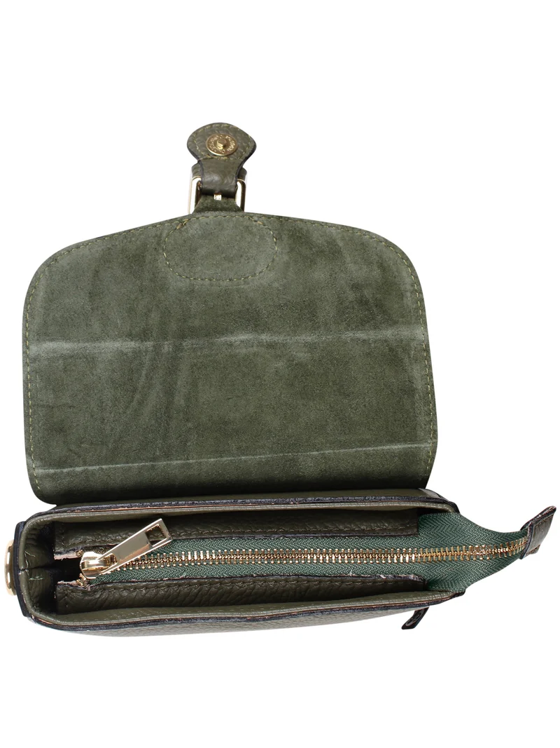 ESS - Danebernadotte Leather Shoulder Bag Dk Army
