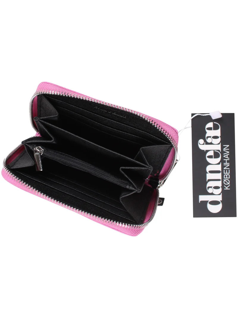 ESS - Danesortedam Leather Zip-Wallet Flamingo