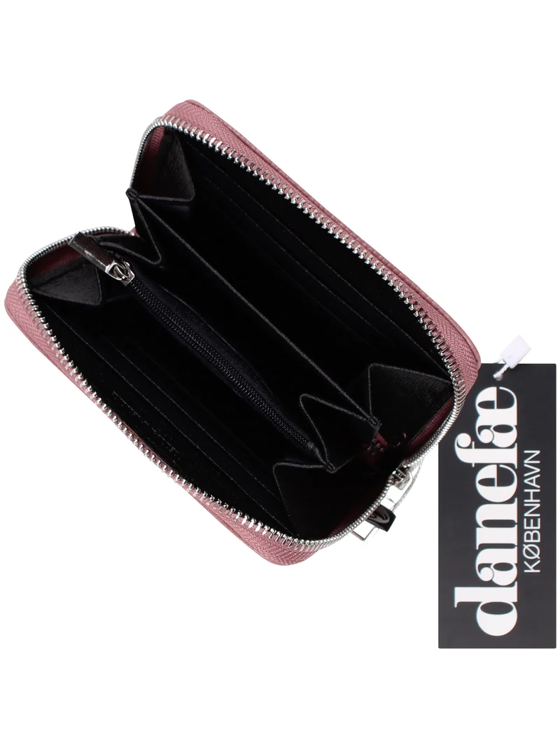 ESS - Danesortedam Leather Zip-Wallet Mauve