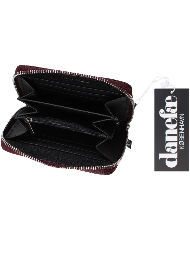 ESS - Danesortedam Leather Zip-Wallet Red Wine