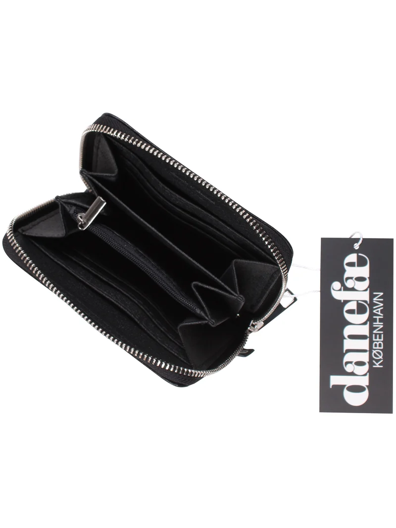 ESS - Danesortedam Leather Zip-Wallet Black