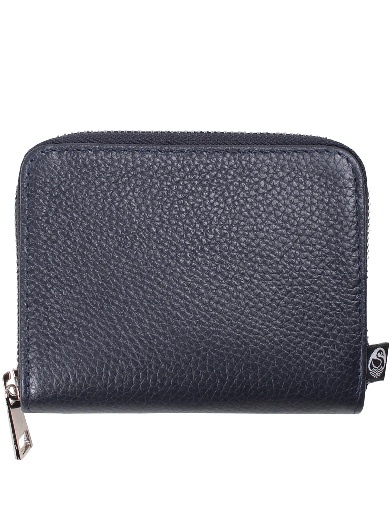 ESS - Danesortedam Leather Zip-Wallet Dark Navy
