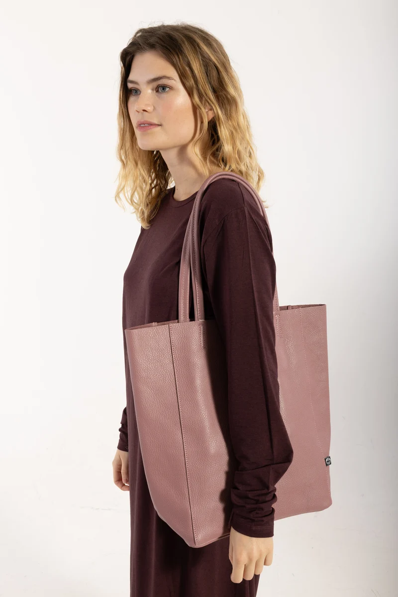 ESS - DaneHolstein Leather Tote Bag Mauve