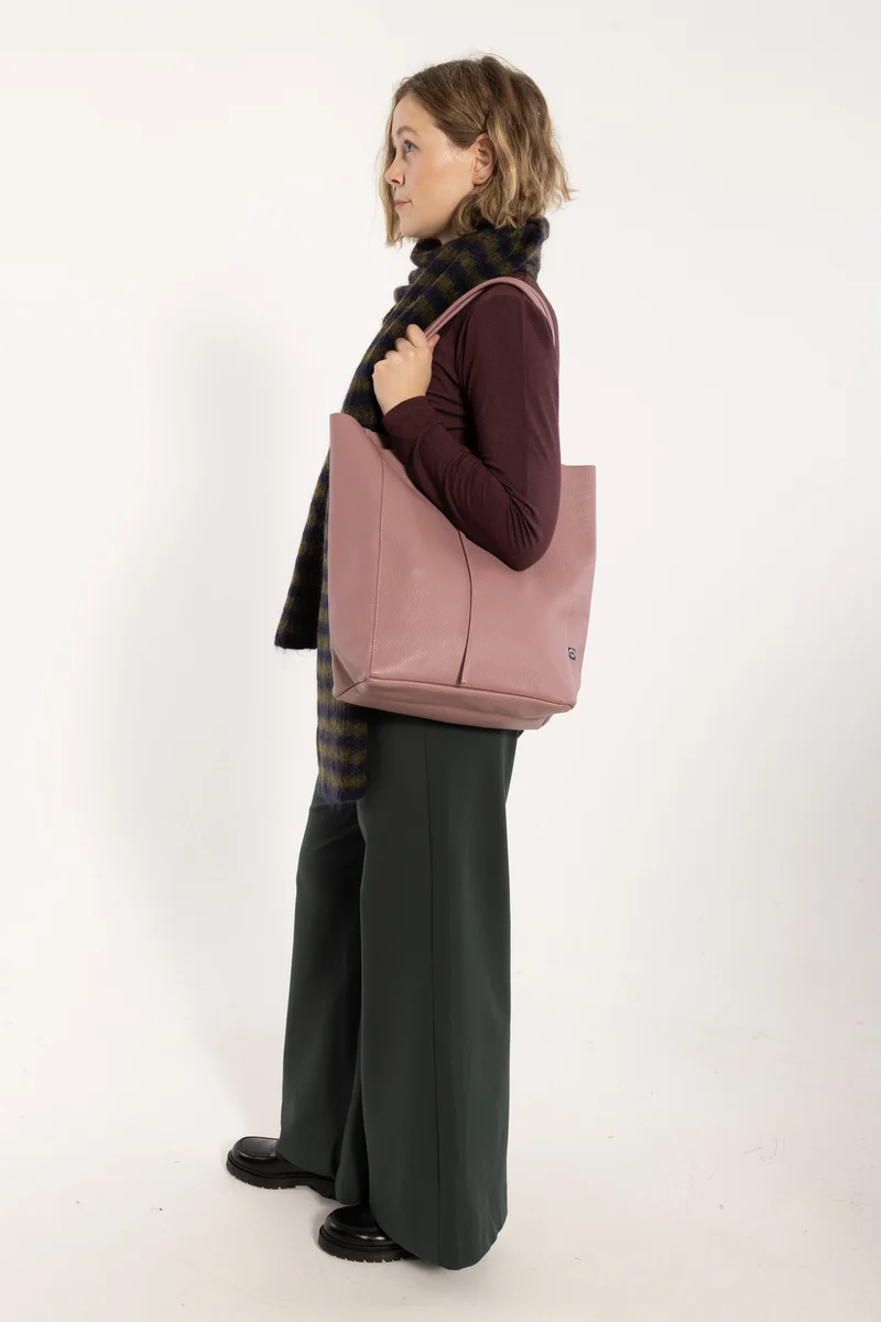 ESS - DaneHolstein Leather Tote Bag Mauve