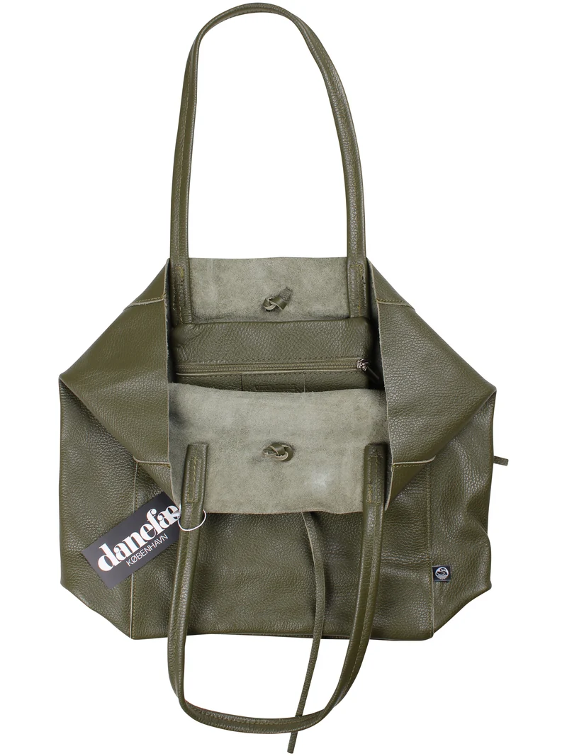 ESS - DaneHolstein Leather Tote Bag Dk Army