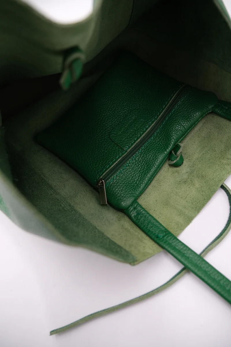 ESS - DaneHolstein Leather Tote Bag Green