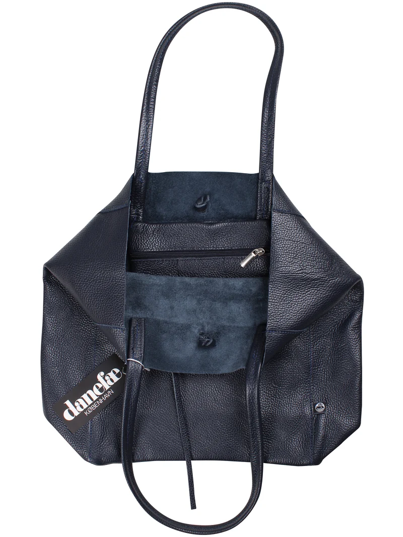 ESS - DaneHolstein Leather Tote Bag Dark Navy