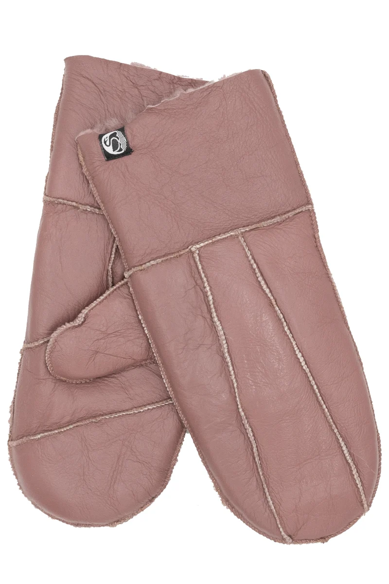 No Waste Sheepskin Napa Gloves Rose Beige