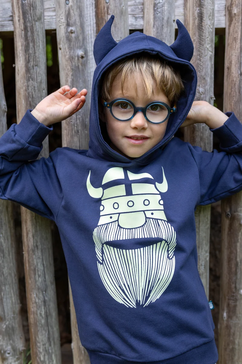 Danewarrior Hoodie Dk Navy ERIK (GLOW IN THE DARK)