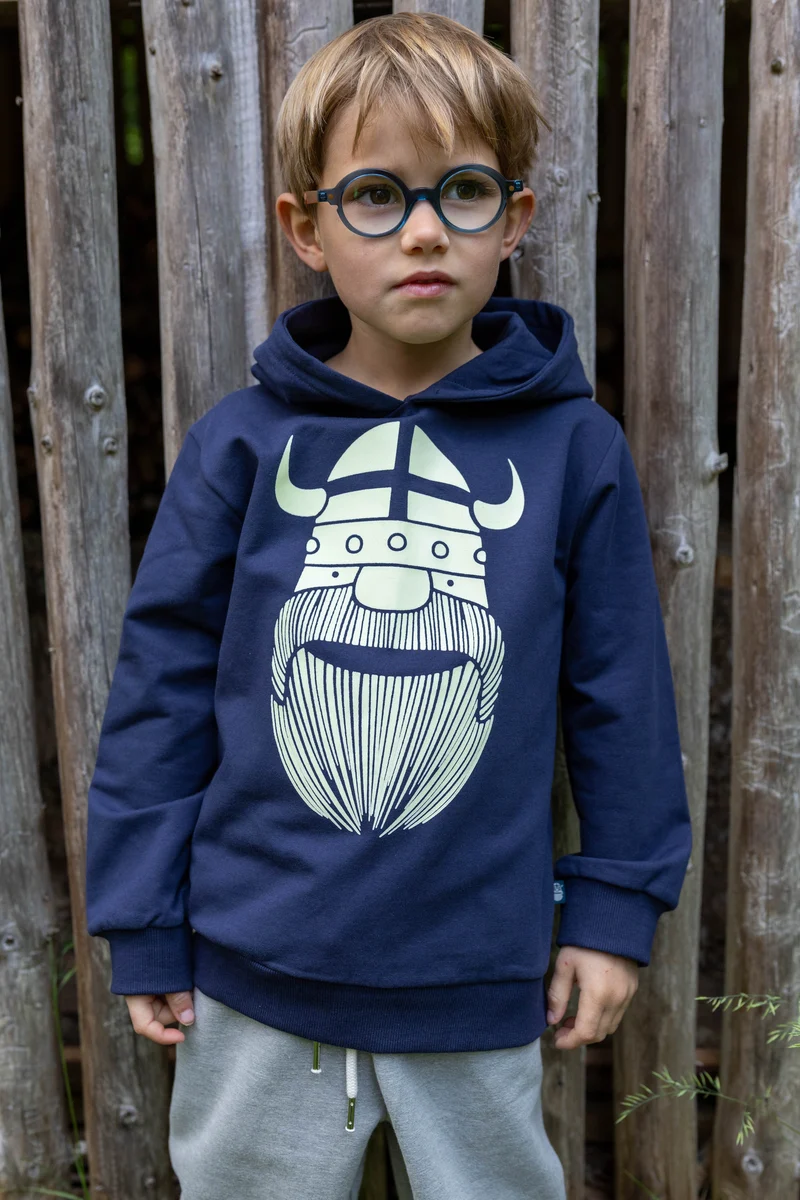 Danewarrior Hoodie Dk Navy ERIK (GLOW IN THE DARK)