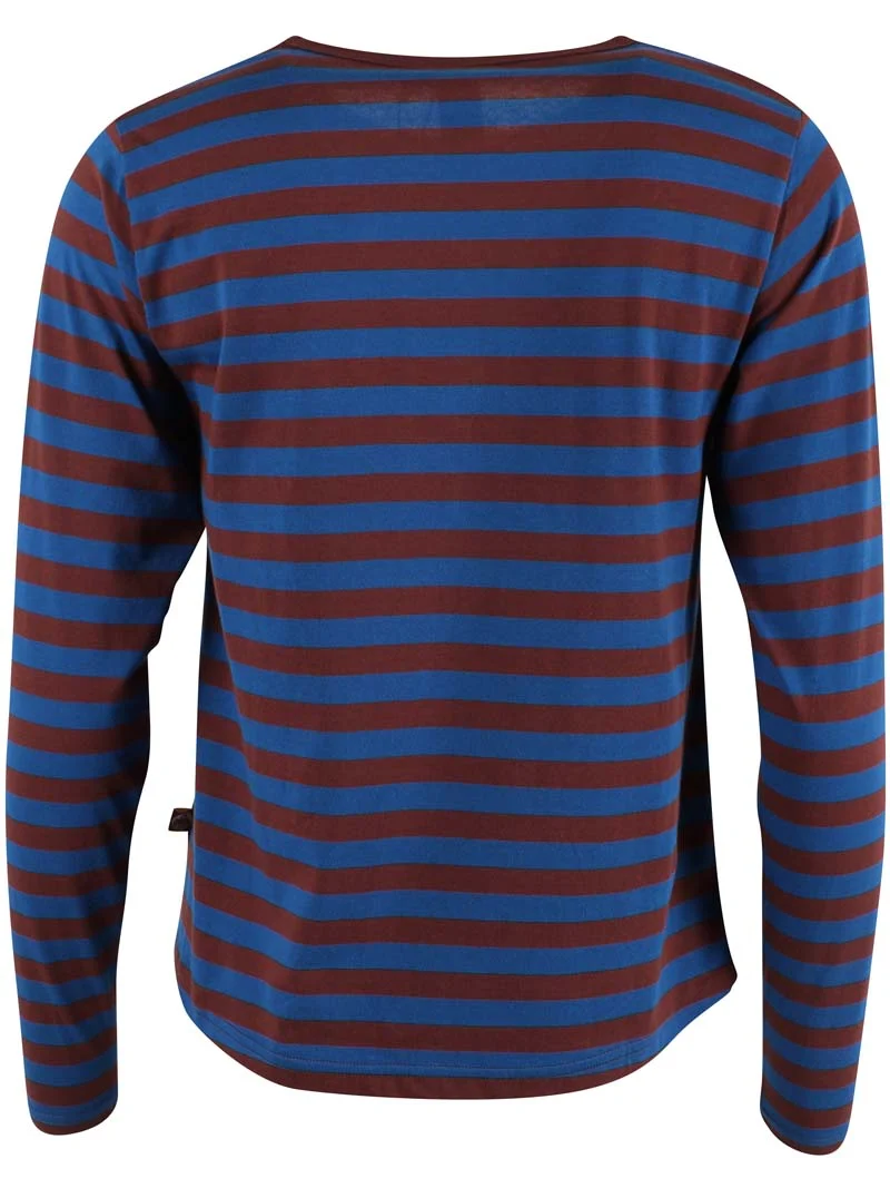 Danebasic Merry LS Tee Ocean Blue/Dk Merlot