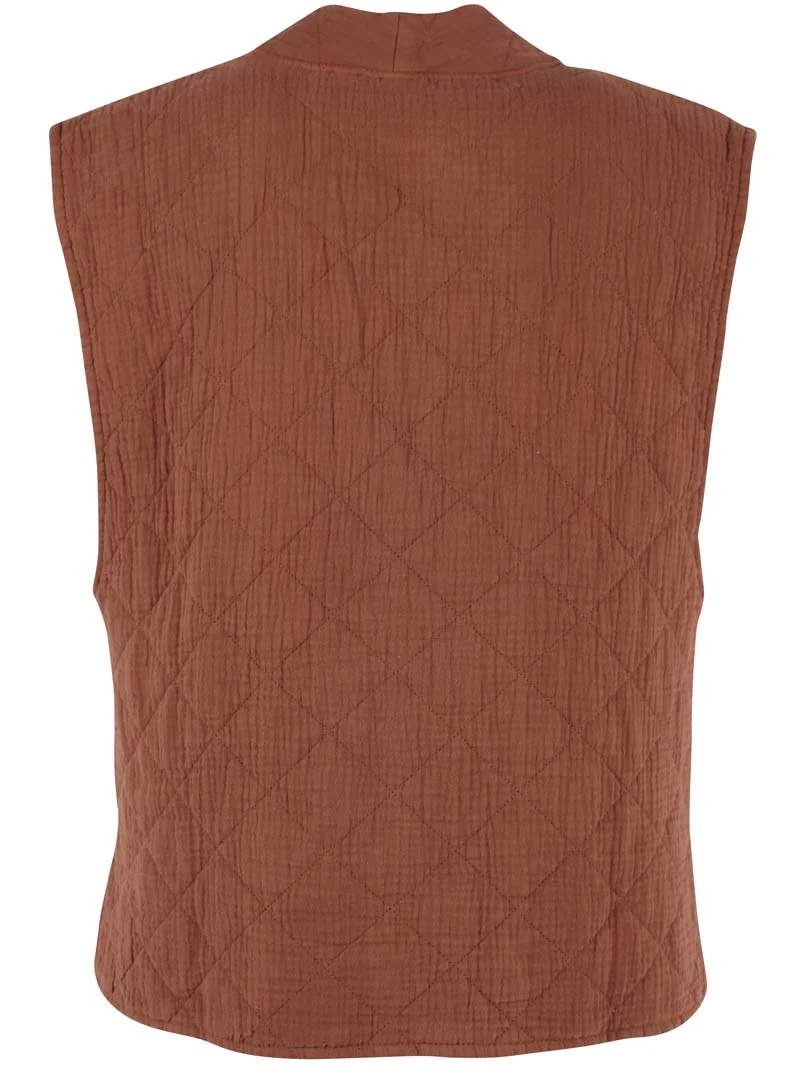 Danevibeke Quilt Vest Brown