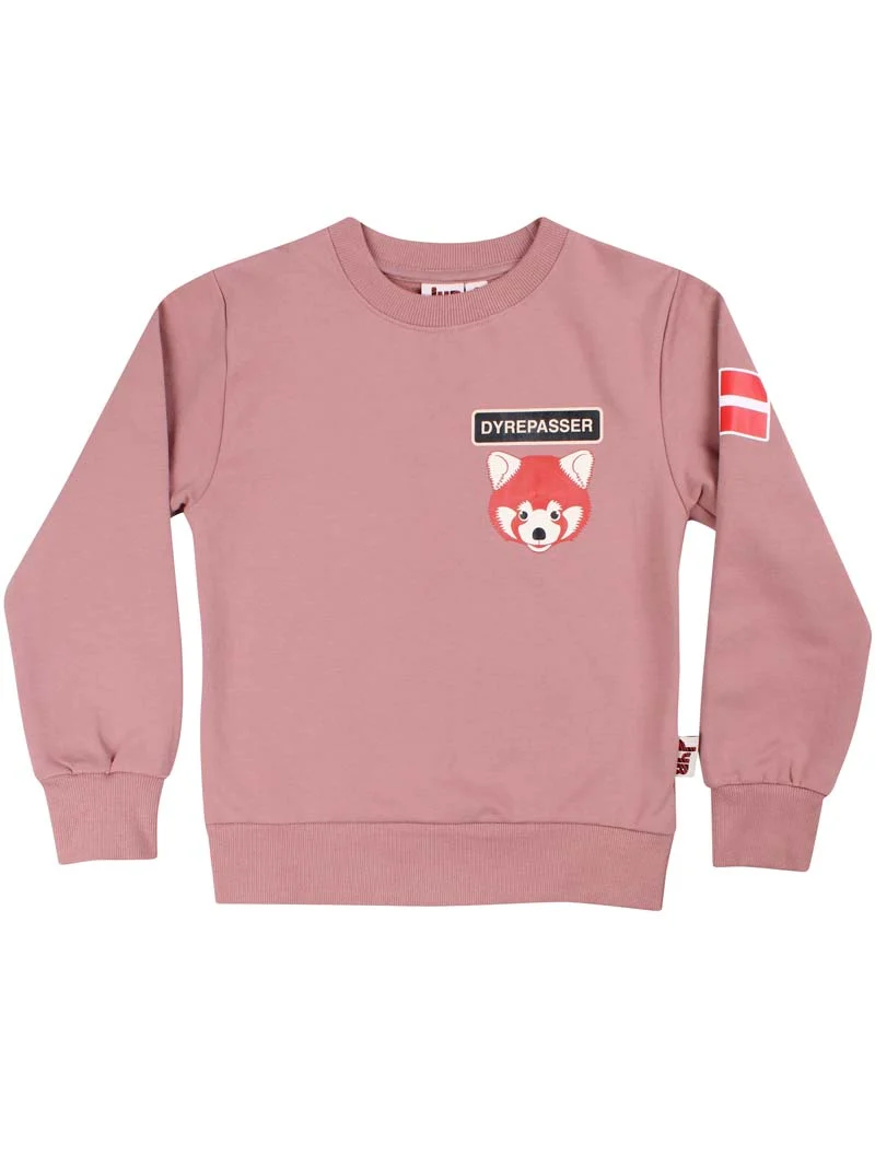 Dyrepasser Sweat Dk Rose Beige ROED PANDA
