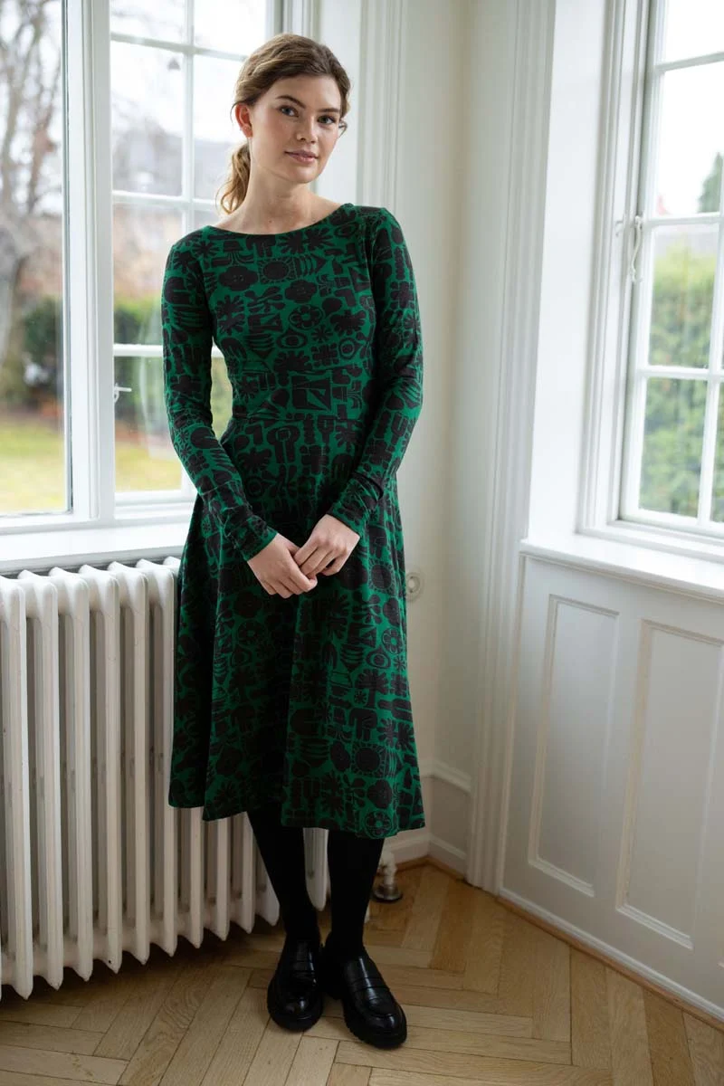 Danesigrid Slub Dress Dk Pine FUTUREPRIMITIVE