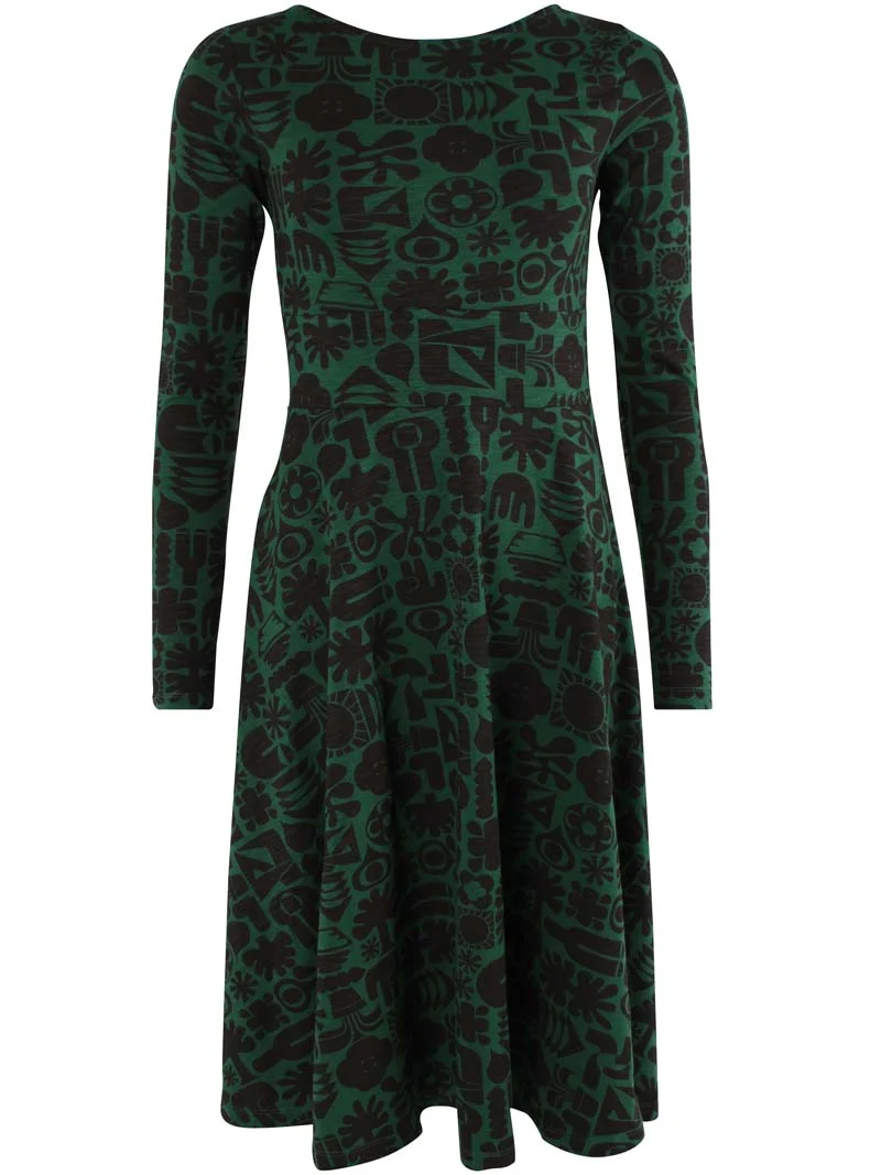 Danesigrid Slub Dress Dk Pine FUTUREPRIMITIVE