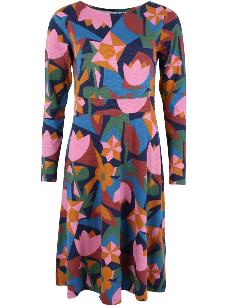 Daneviborg LS Slub Dress Rose GEOFLEUR