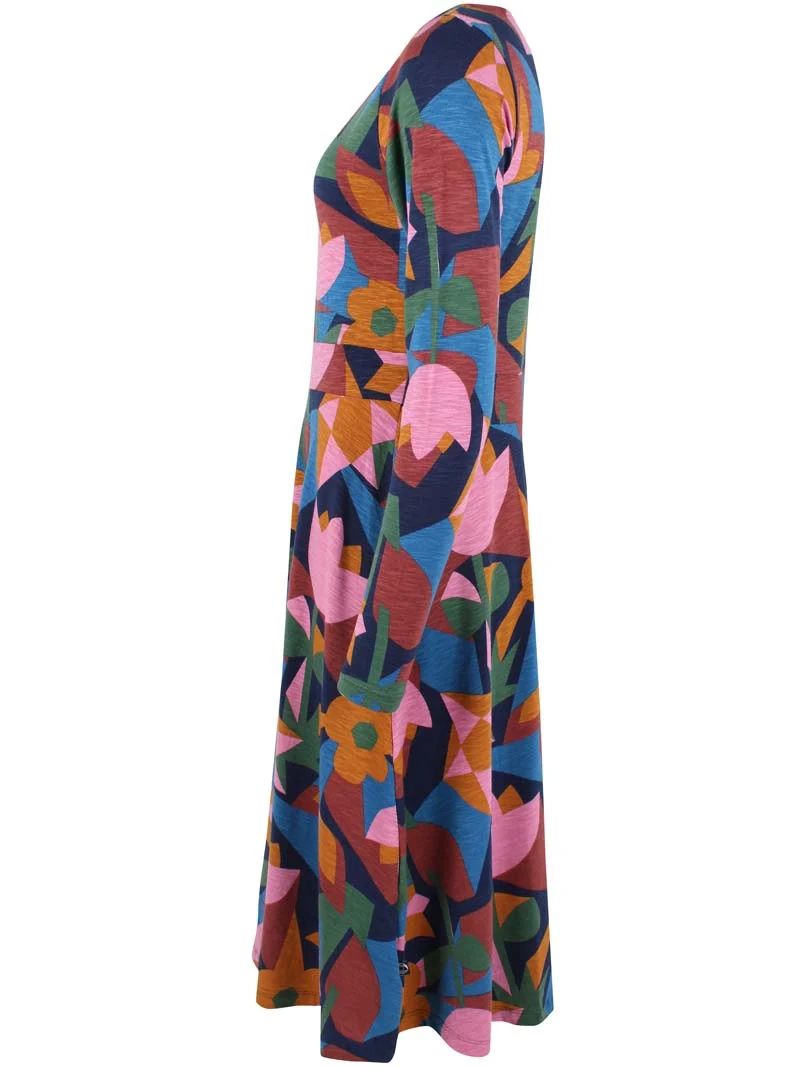 Daneviborg LS Slub Dress Rose GEOFLEUR