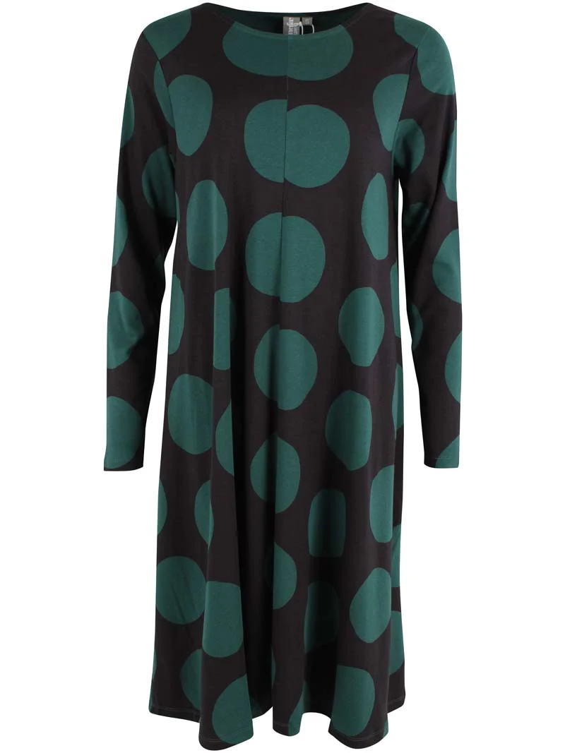 ORGANIC - Danalberte LS Interlock Dress Black DREAMYDOTS