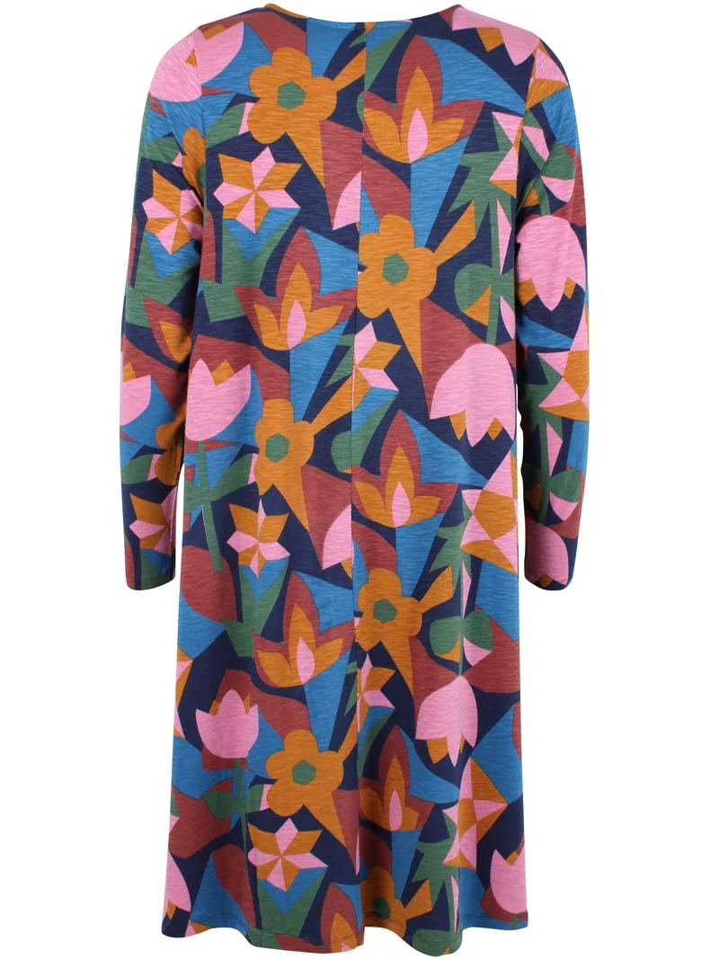 Danalberte LS Slub Dress Rose GEOFLEUR