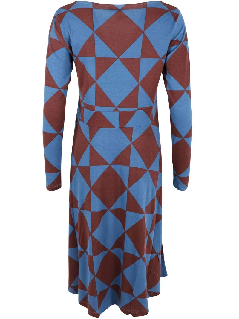 ORGANIC - Daneviborg LS Interlock Dress Ocean Purple DIAMETRIC