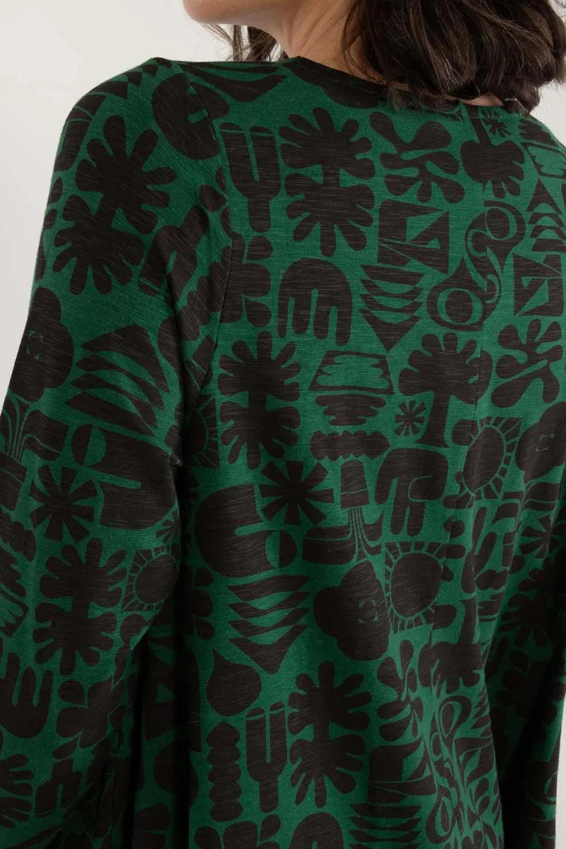 Danalberte LS Slub Dress Dk Pine FUTUREPRIMITIVE