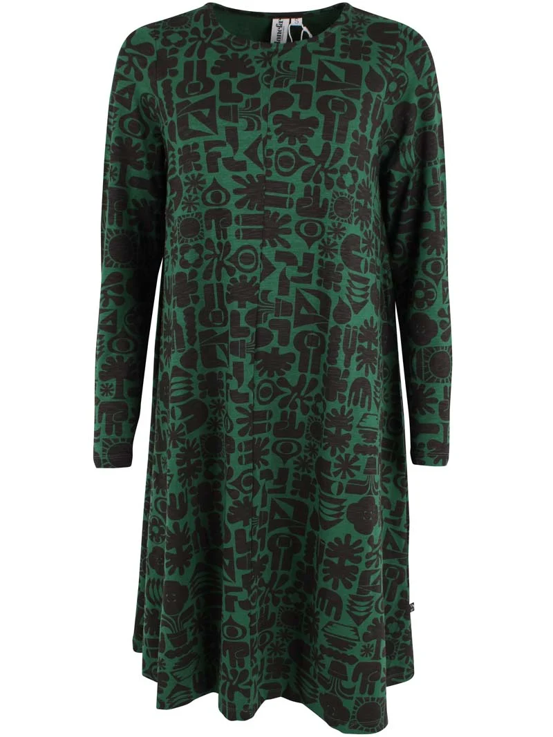 Danalberte LS Slub Dress Dk Pine FUTUREPRIMITIVE