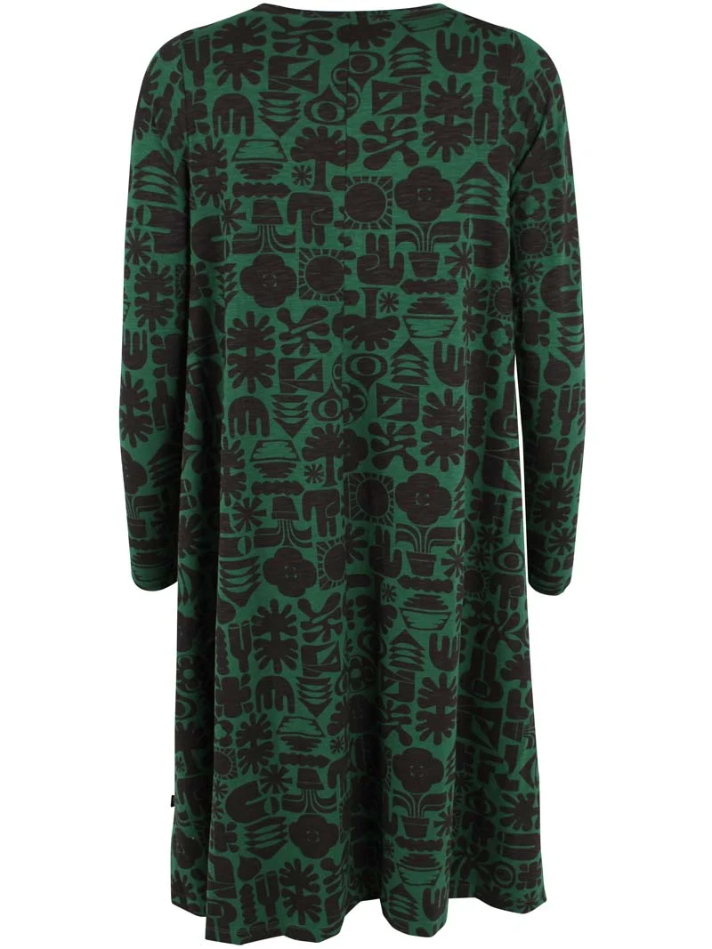 Danalberte LS Slub Dress Dk Pine FUTUREPRIMITIVE