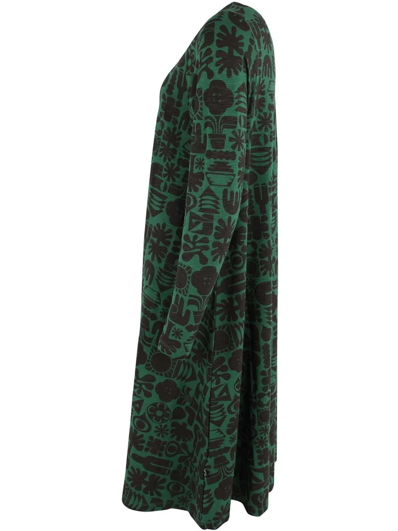 Danalberte LS Slub Dress Dk Pine FUTUREPRIMITIVE