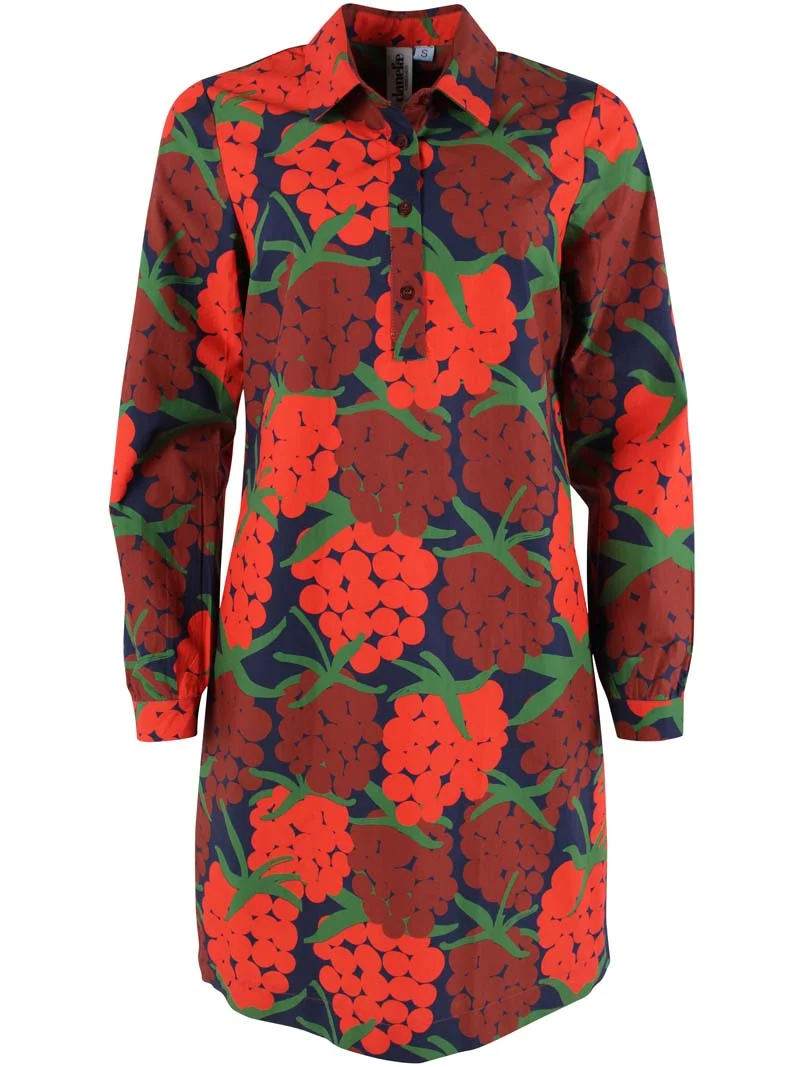 Danecarnation Poplin Dress Bright Red MAXIBERRY