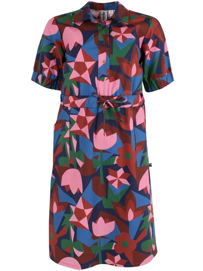 Danesusanne Poplin Dress Ocean Blue GEOFLEUR