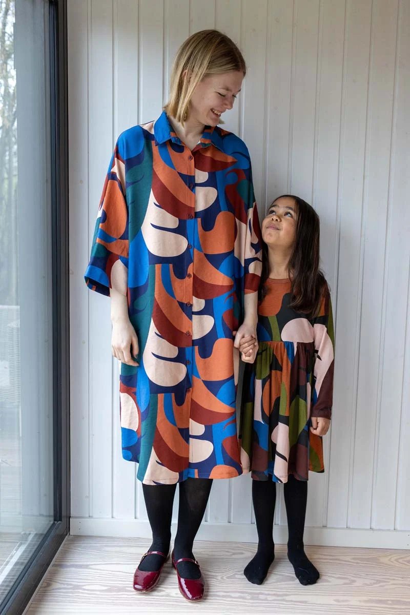 Danetiki Heavy Viscose Dress Warm Blue TROPS