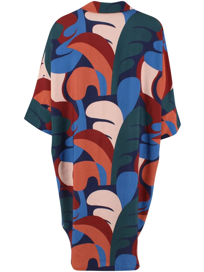 Danetiki Heavy Viscose Dress Warm Blue TROPS