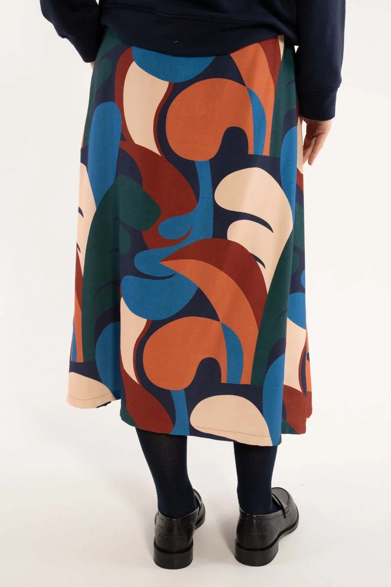 Daningrid Heavy Viscose Skirt Warm Blue TROPS
