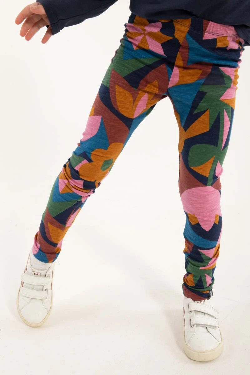 Danecheer AOP/STRIB Slub Leggings Rose GEOFLEUR
