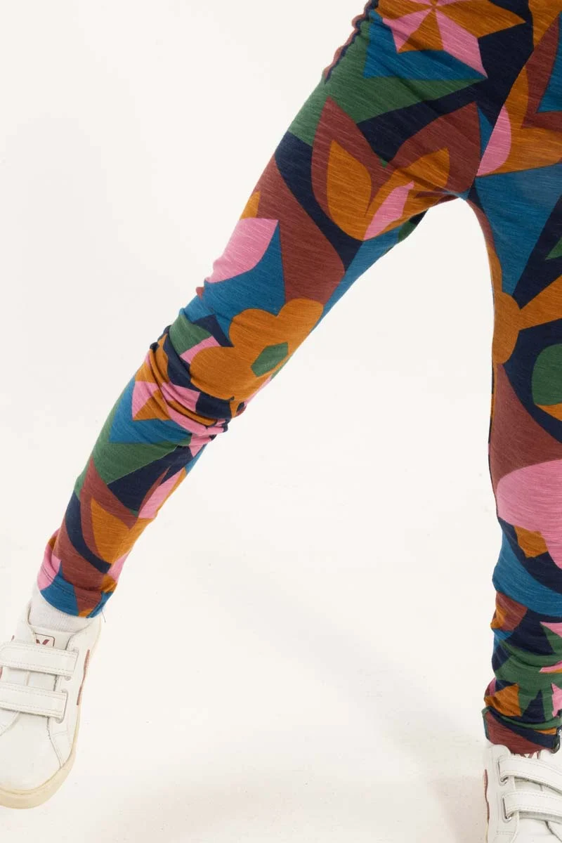 Danecheer AOP/STRIB Slub Leggings Rose GEOFLEUR