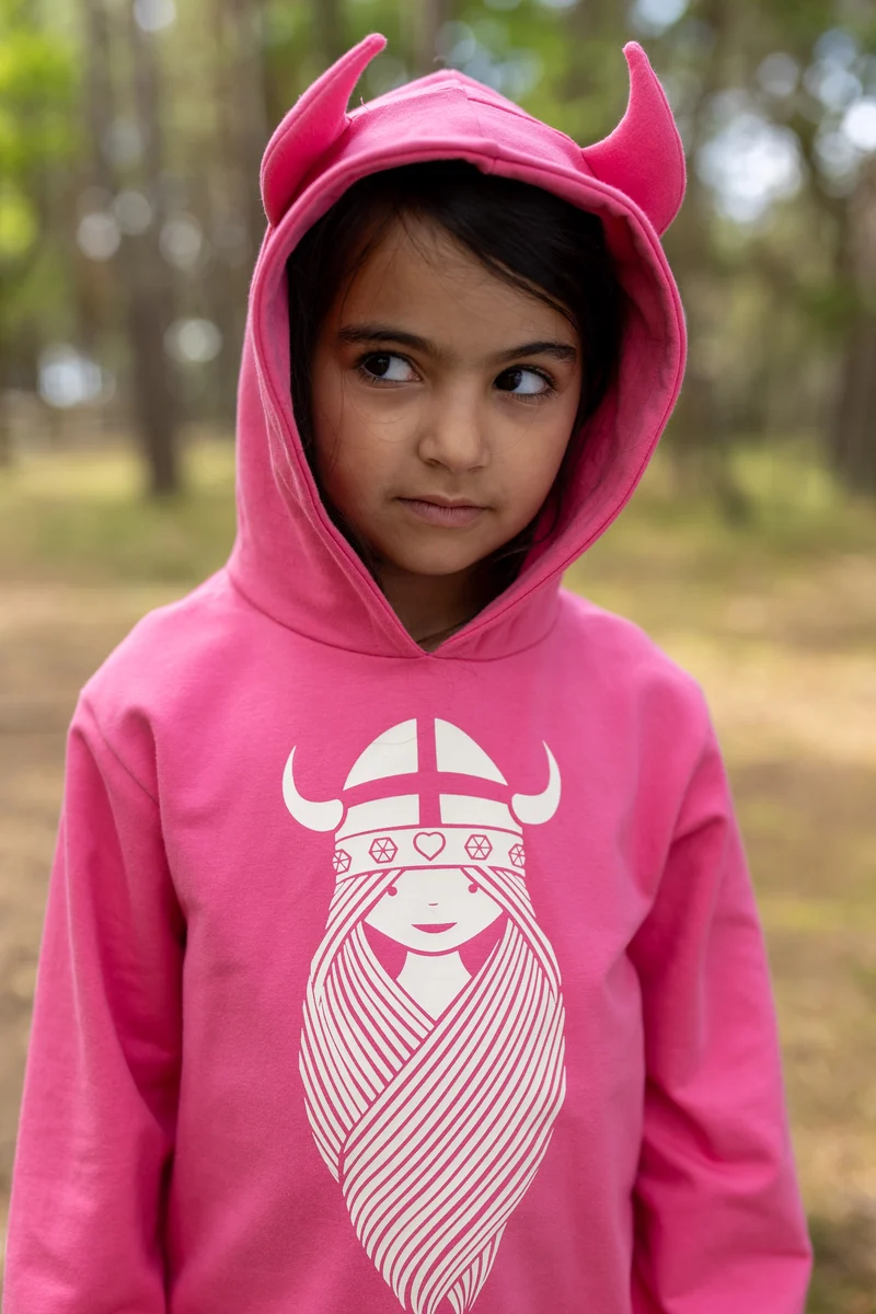 Danewarrior Hoodie Spicy Pink FREJA