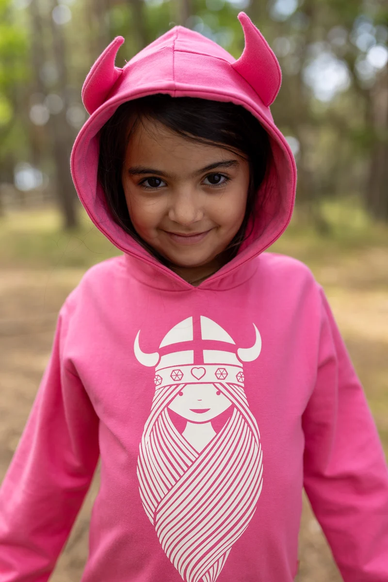 Danewarrior Hoodie Spicy Pink FREJA